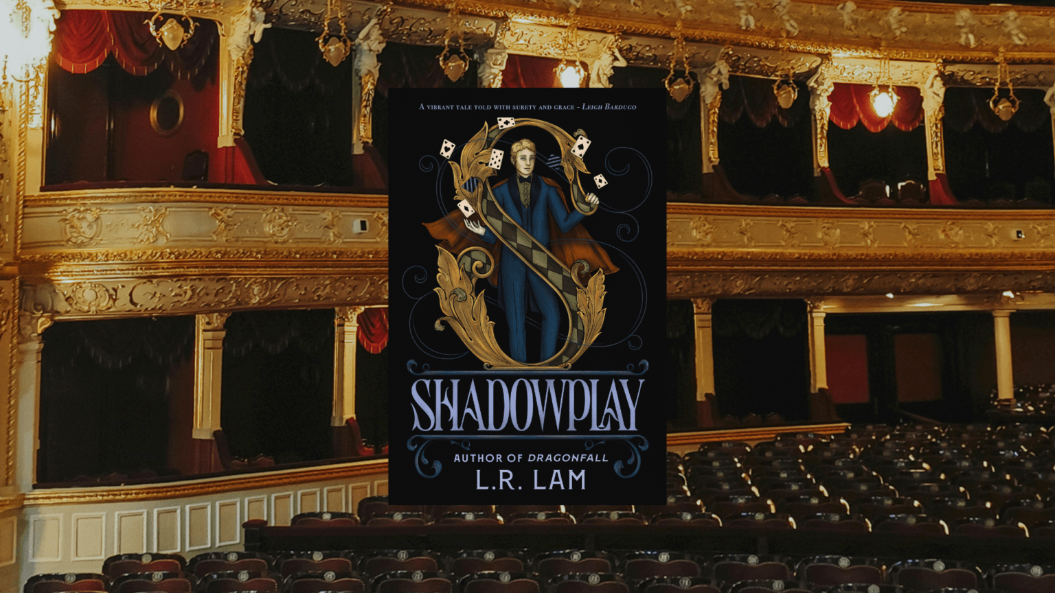 Shadowplay boekenkaft in theater
